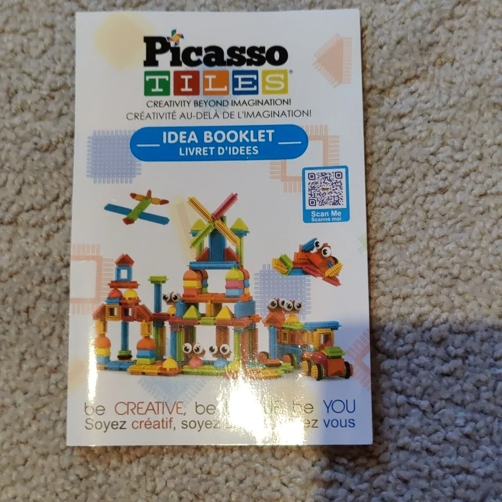 PicassoTilesBristle Shape 3D Building Y2KBlocks Tiles Construction Toy Set 120Pc